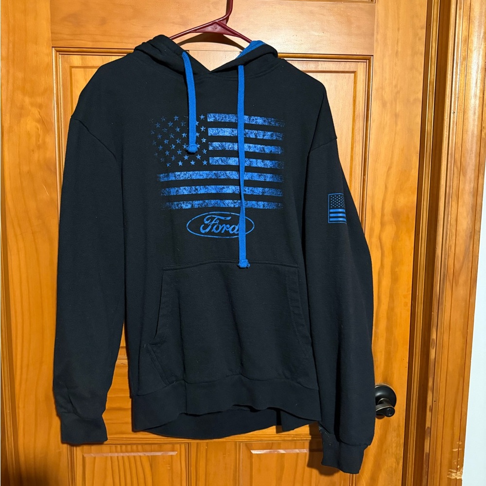 Ford Black and Blue Men's Hoodie